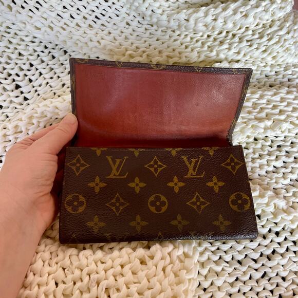Louis Vuitton Monogram Long Wallet Clutch Small Bag Bifold Brown Coated Canvas - Picture 8 of 16